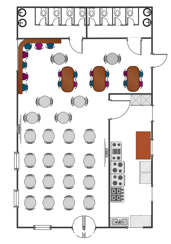 Cafe Floor Plan. Cafe Floor Plan Examples | Cafe and Restaurant Floor