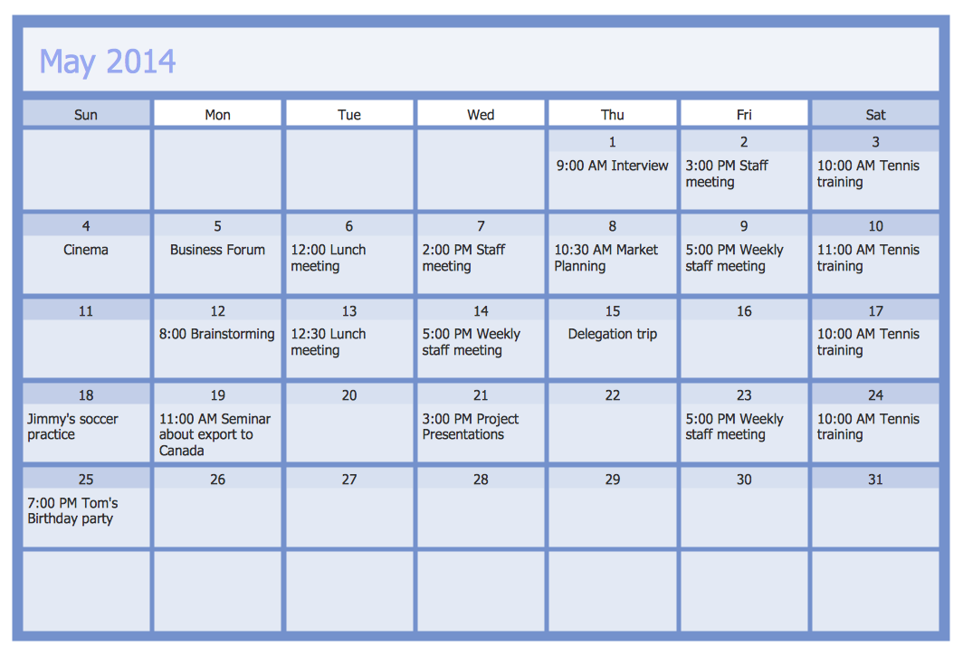 Business Calendar Business Calendar Example How To Create And Customize A Calendar In