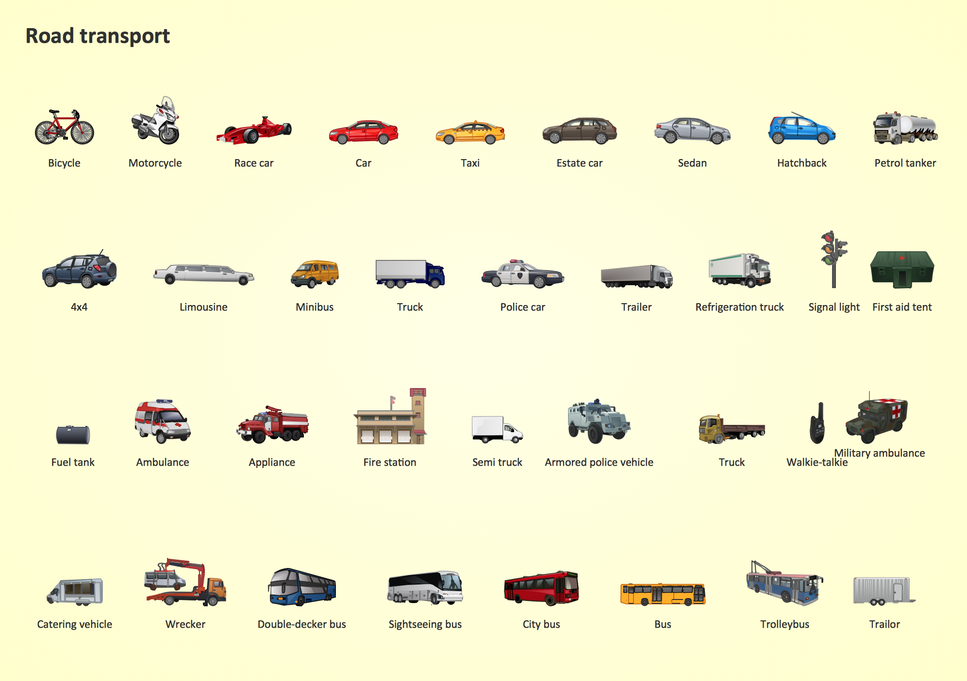 ARL route map, Rail transport - Design elements, Rail transport - Vector  stencils library