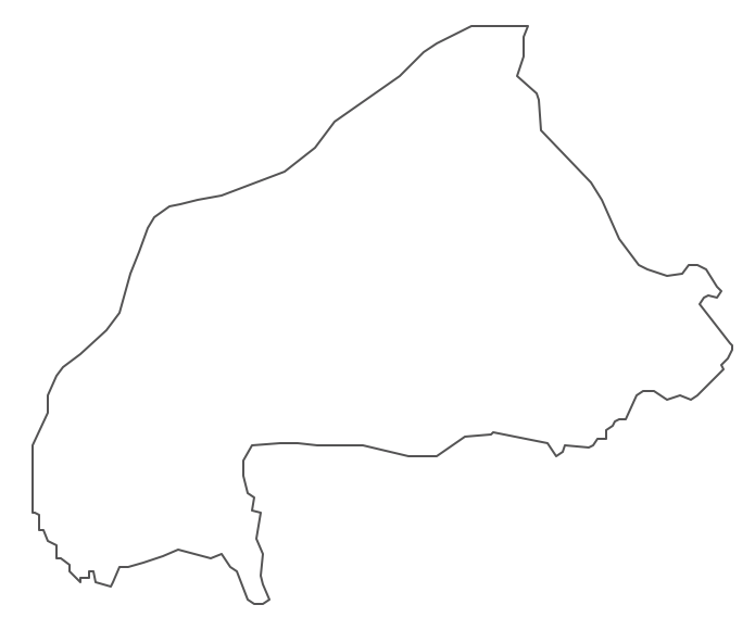 Geo Map - Africa - Burkina Faso Contour