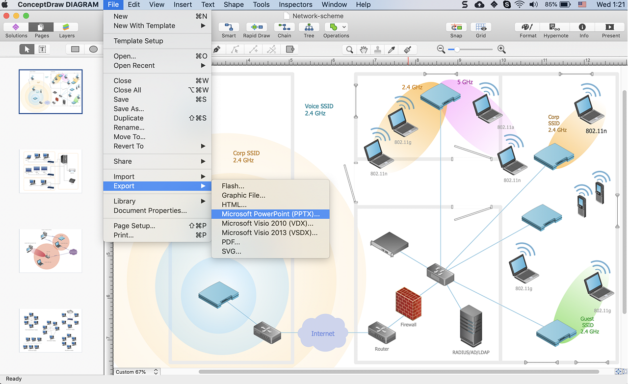 powerpoint-conceptdraw-wireless-network-topology