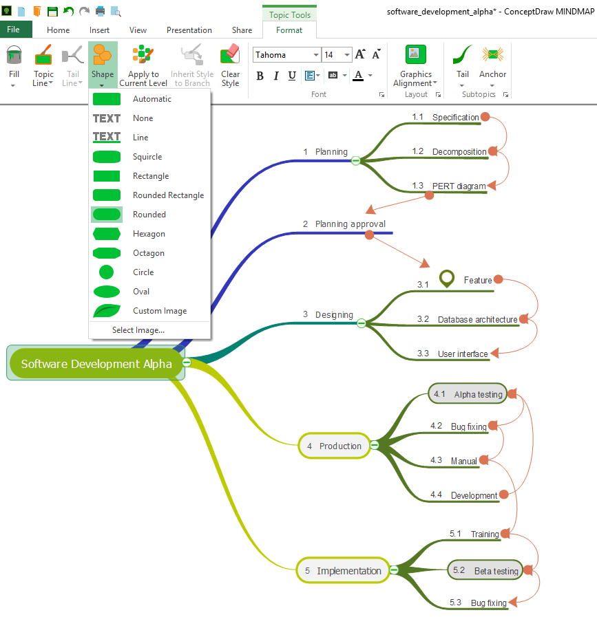 Creating A Mind Map On PC ConceptDraw HelpDesk