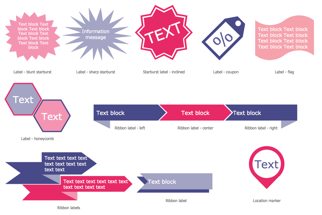 Typography Infographics — Labels Design Elements