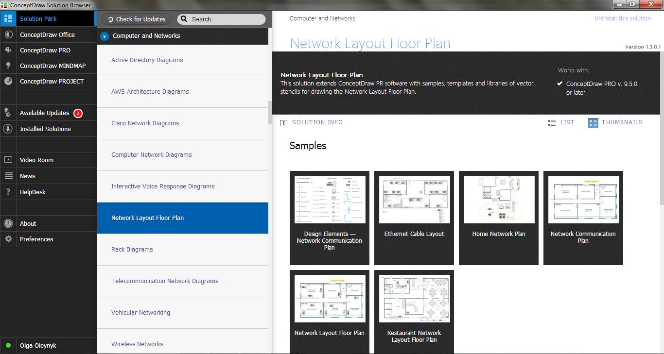 Network Layout Floor Plans Solution in ConceptDraw STORE