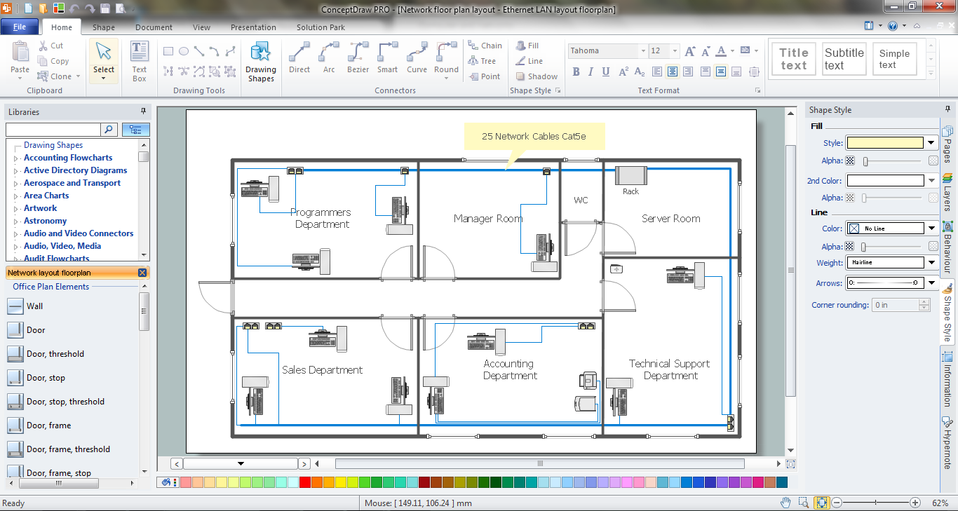 Network Visualization in ConceptDraw DIAGRAM title=