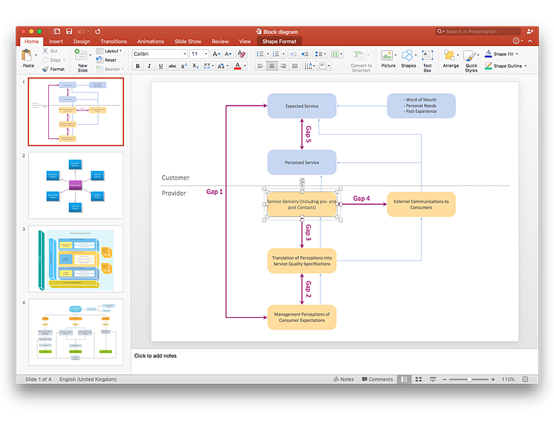 How To Add A Block Diagram To A PowerPoint Presentation Using 