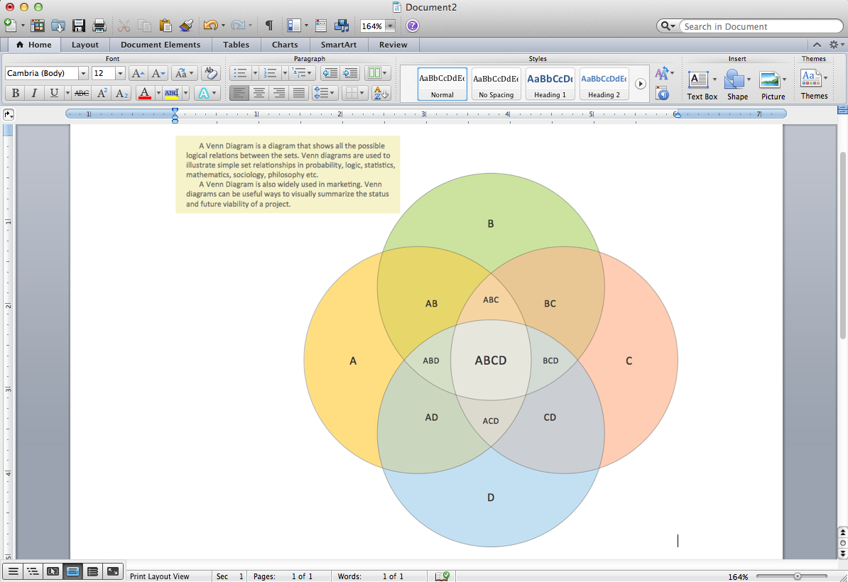 Venn Diagram Template For Word