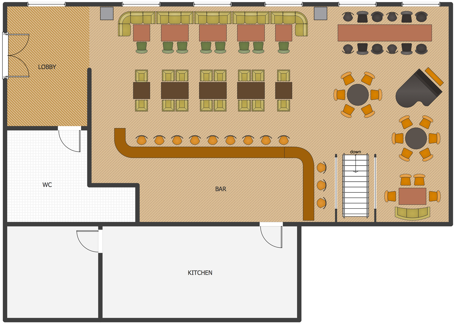 50 Layout Cafe Floor Plan Design Images