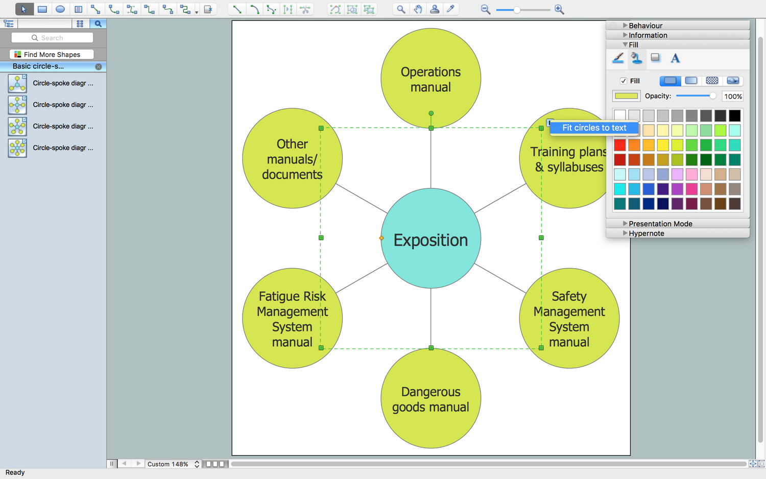 Basic Circle Spoke Diagrams Solution