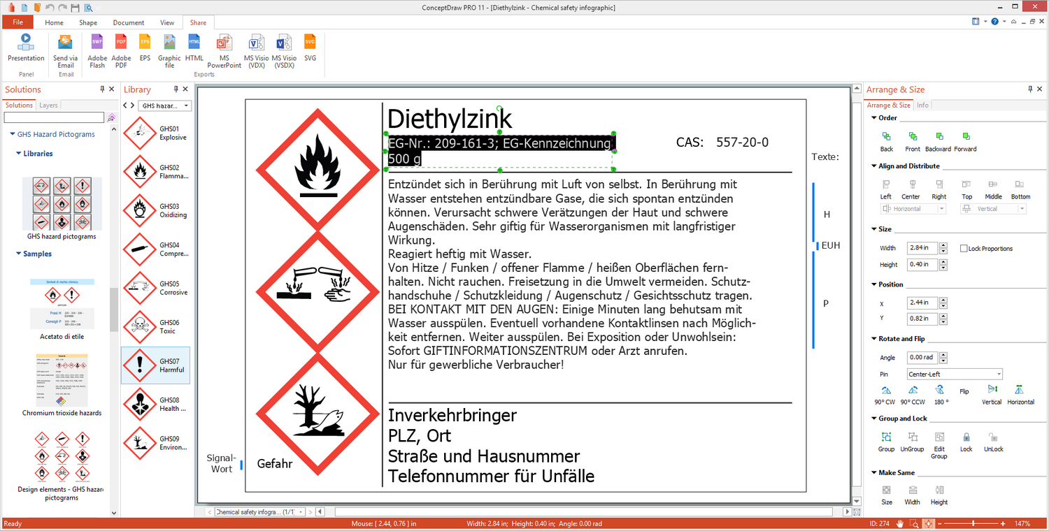 GHS Hazard Pictograms Solution for Microsoft Windows