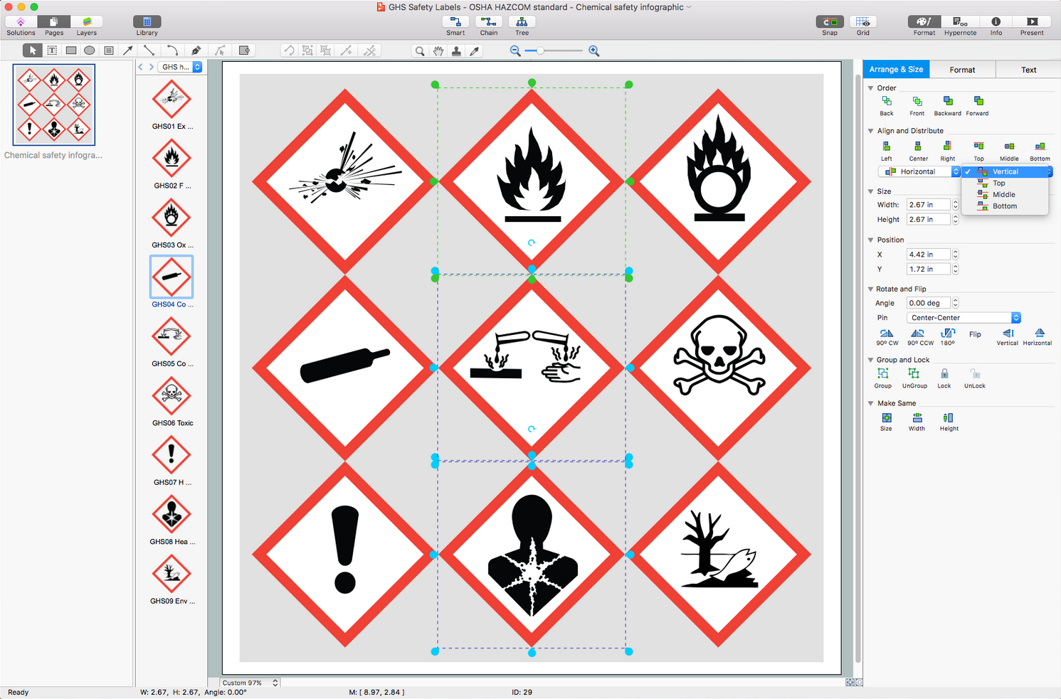 GHS Hazard Pictograms Solution for macOS