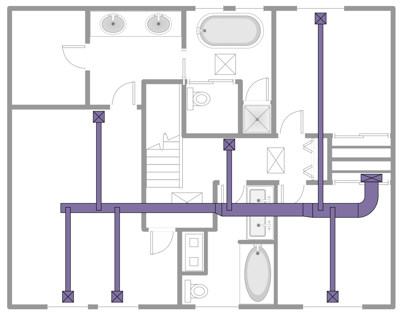 HVAC Plans Solution ConceptDraw