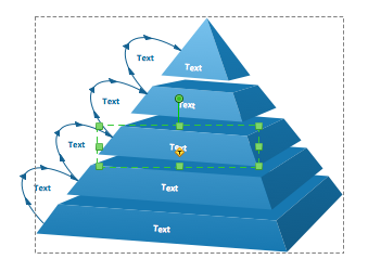 3D pyramid diagram object selection