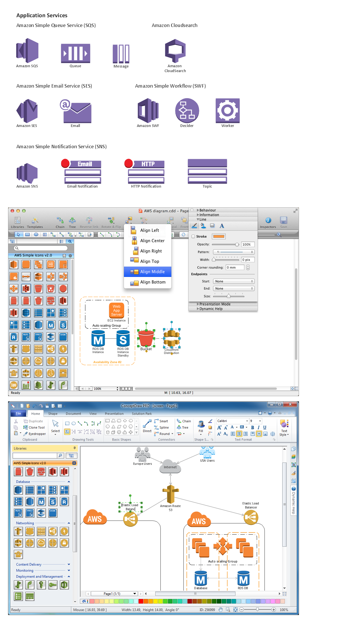 Amazon-Web-Services-AWS-Design-Elements-icons-Application-Services conceptdraw solution park web tool