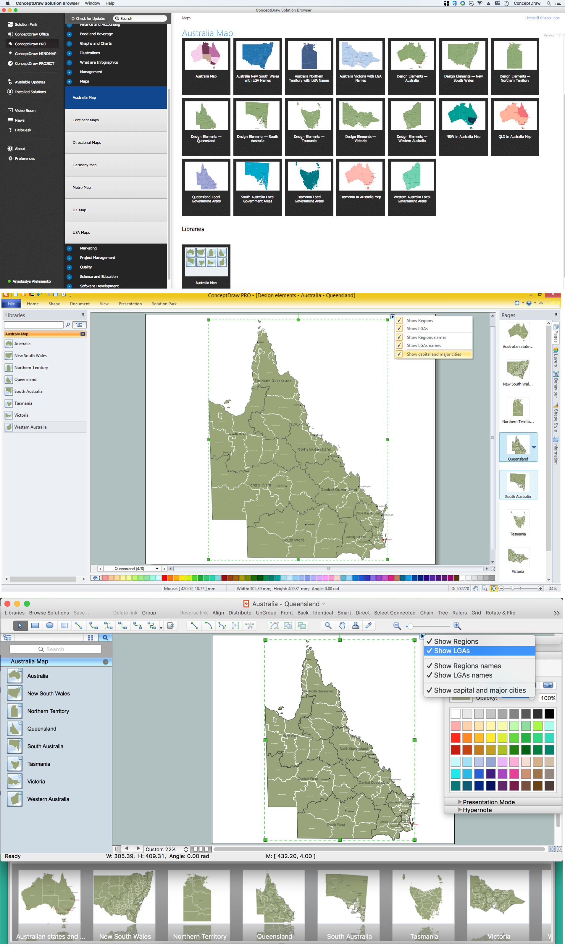 Australia Map — Queensland *