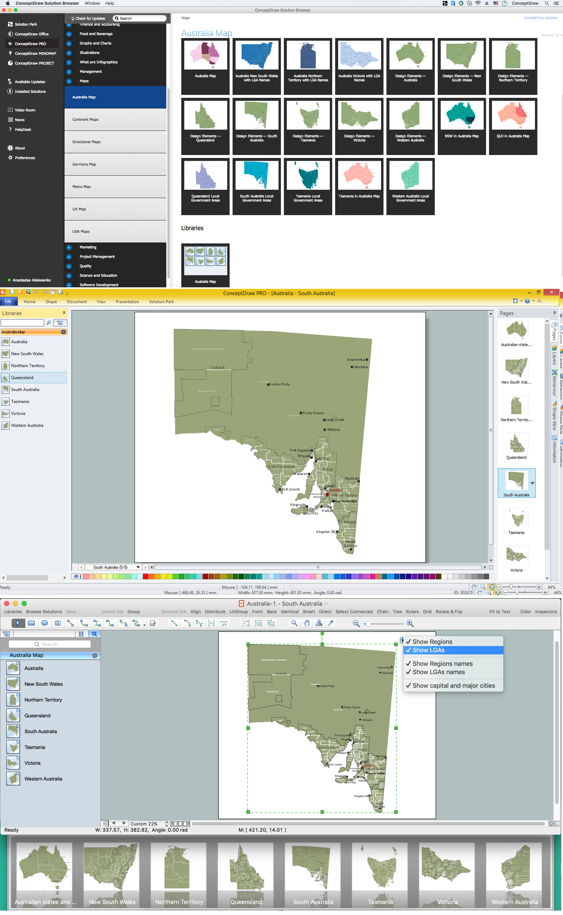 Australia Map - South Australia