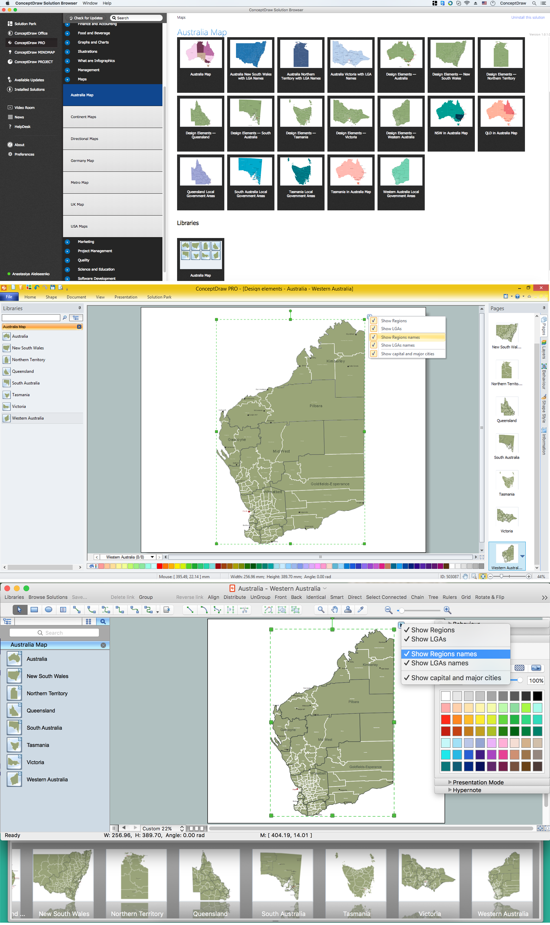 Australia Map - Western Australia