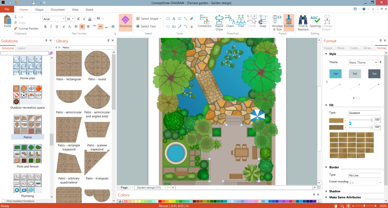 Best Patio Design Software - ConceptDraw DIAGRAM