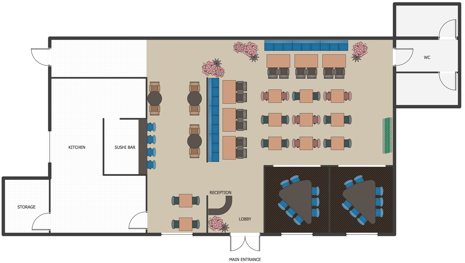 Restaurant Floor Plans Software Design Your Restaurant And