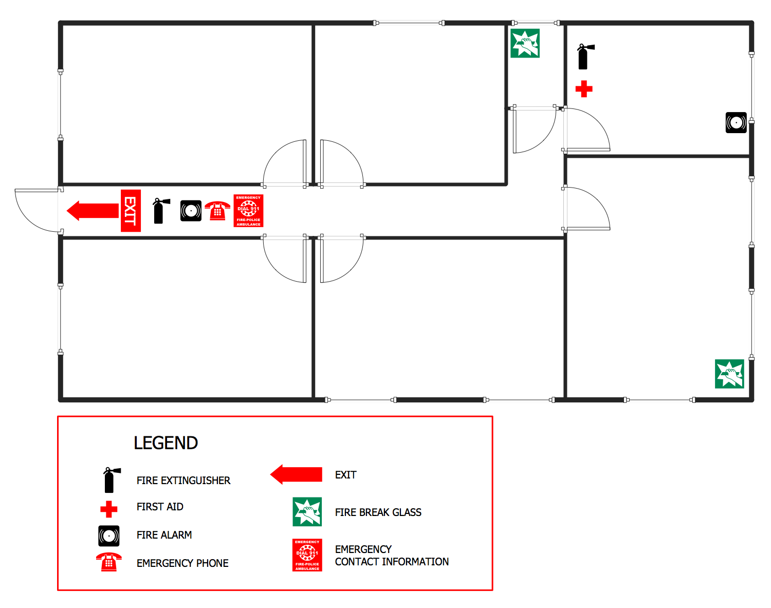 Emergency Exit Floor Plan Template