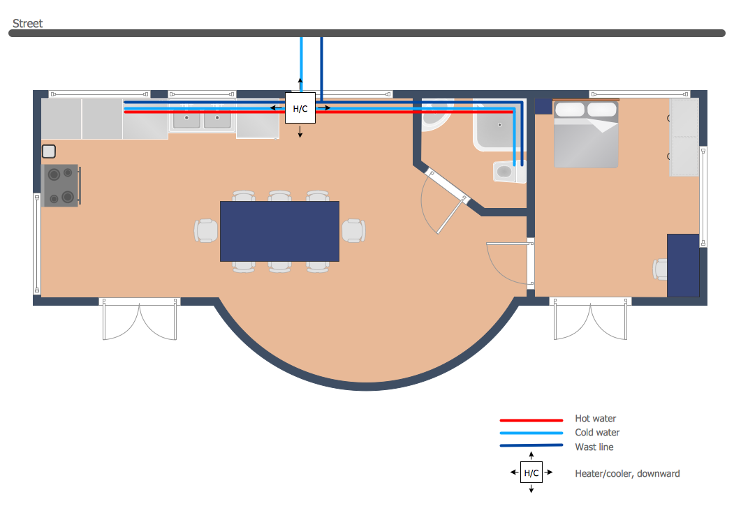 How to Draw an Emergency Plan for Your Office, Network Layout Floor Plans, Plumbing and Piping Plans