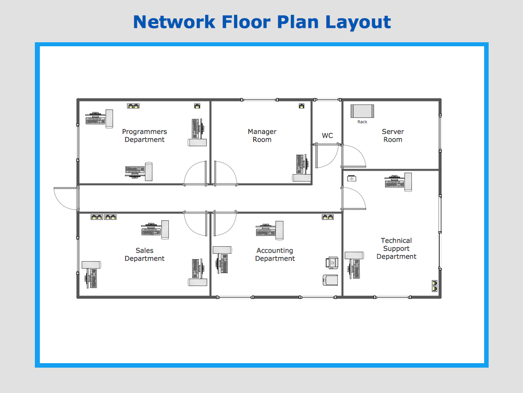 Network floor plan layout - Computer and Networks solution example