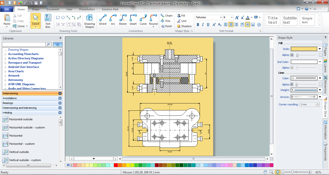 How to Create a Mechanical Diagram Technical Drawing Software