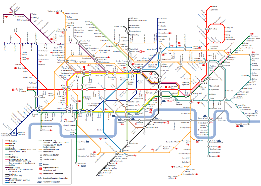 How to draw Metro Map style infographics?   <i>(London)</i> *