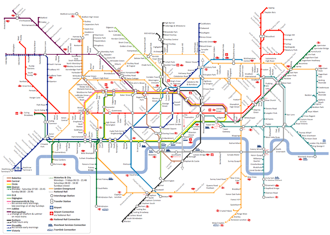 Metro Map Style | How to draw Metro Map style infographics - Sample