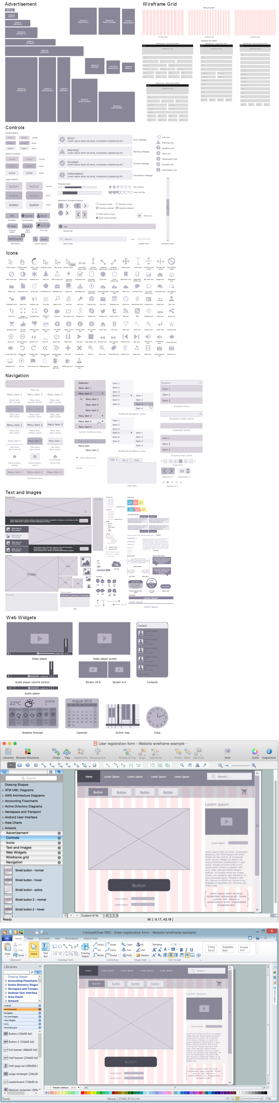 wireframe outline examples