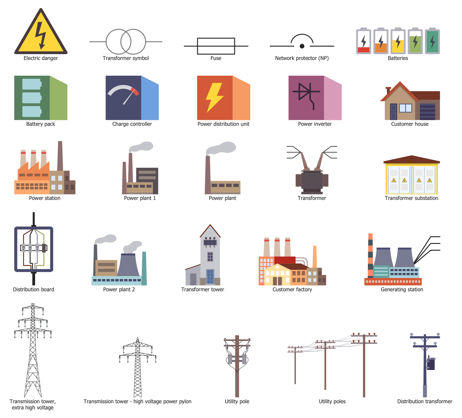 Industry Icons in Energy Industry Infographics Solution