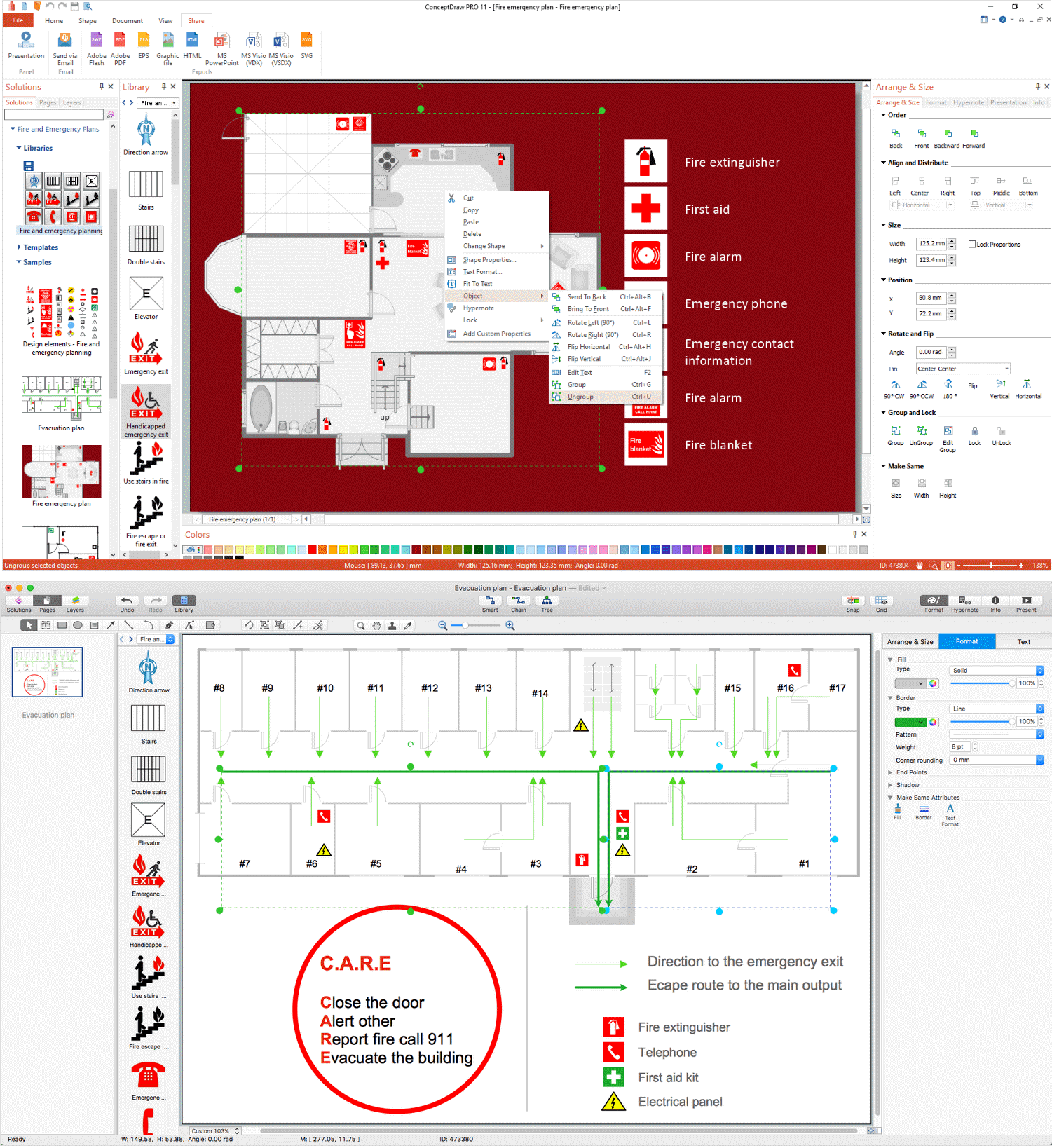 How to Draw an Emergency Plan for Your Office, Network Layout Floor Plans, Plumbing and Piping Plans