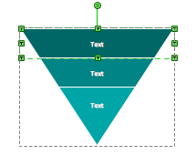 Funnel diagram object selection