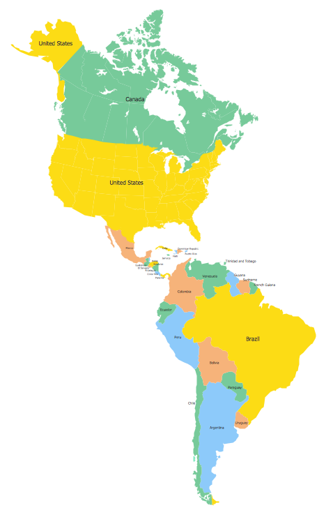 Geo Map of Americas *