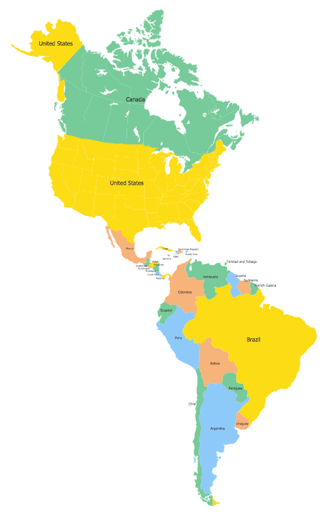 schematic drawing of american map