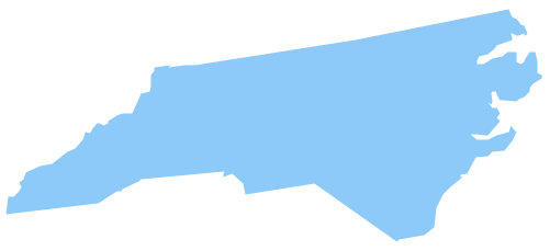 North Carolina map shape, united states of america. Flat concept