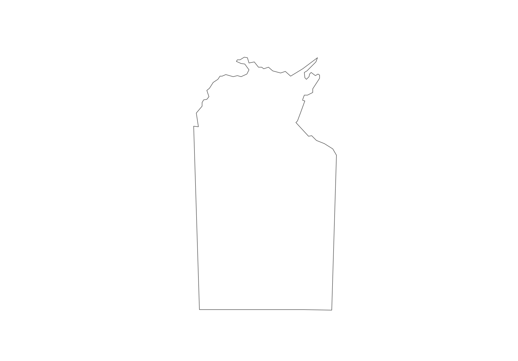 Geo Map - Australia - Nothern Territory Contour