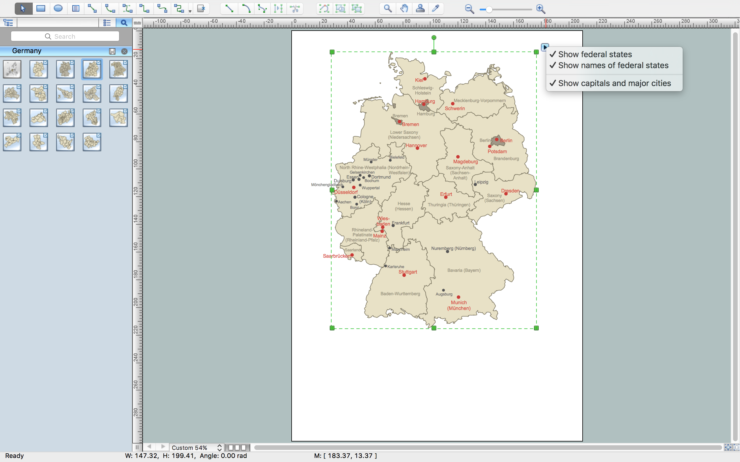 World Political Map Marked Germany