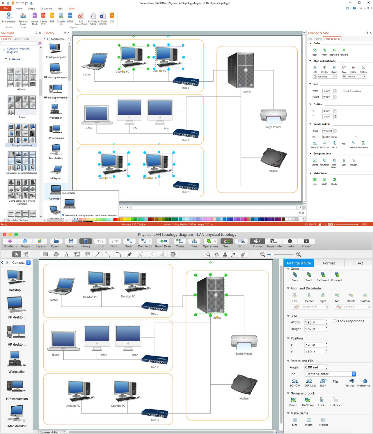 Lan project. City wire Network Layout.