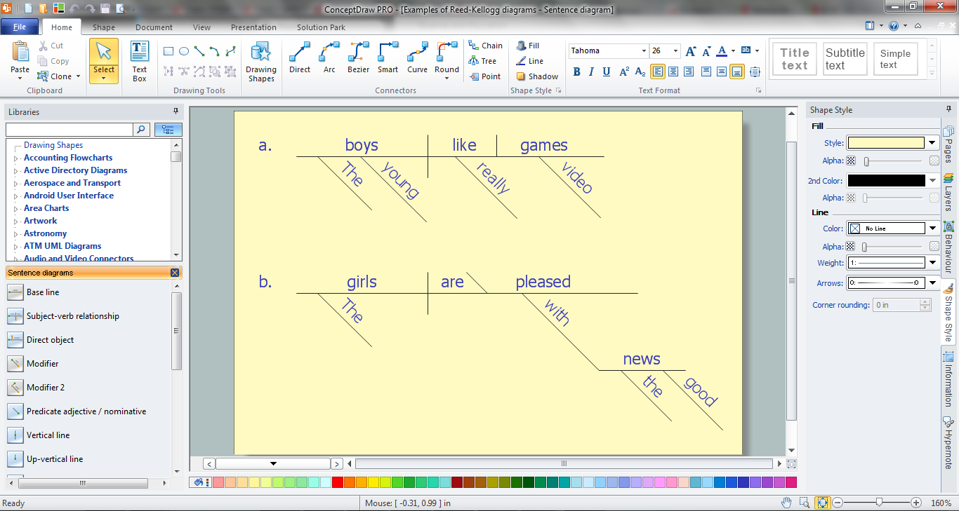 sentence diagramming app