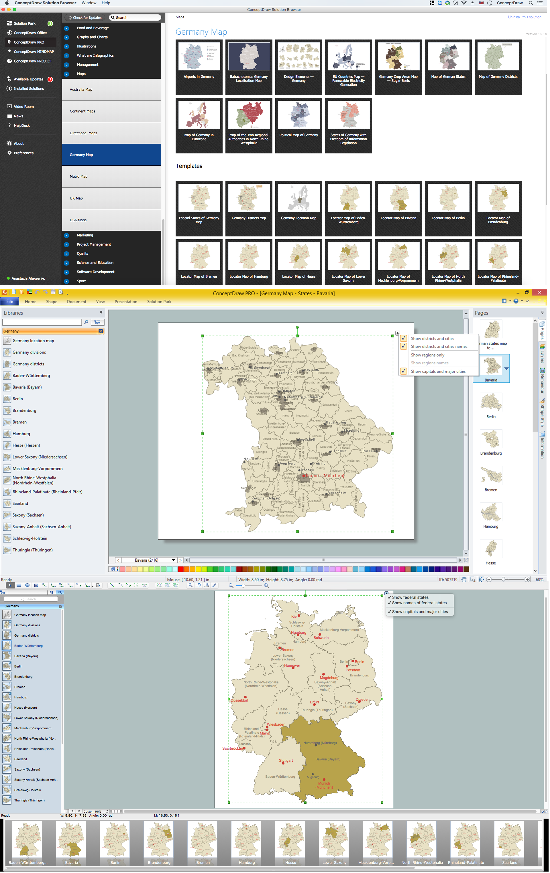 Map of Germany — Bavaria State *