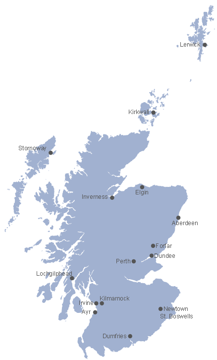 Simple Map Of Scotland - Ailina Laurette