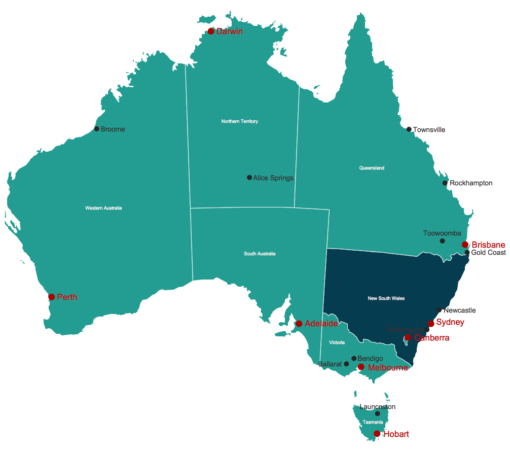 Map Australia *