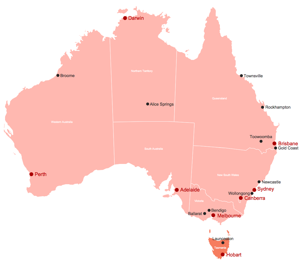 Map of Australia