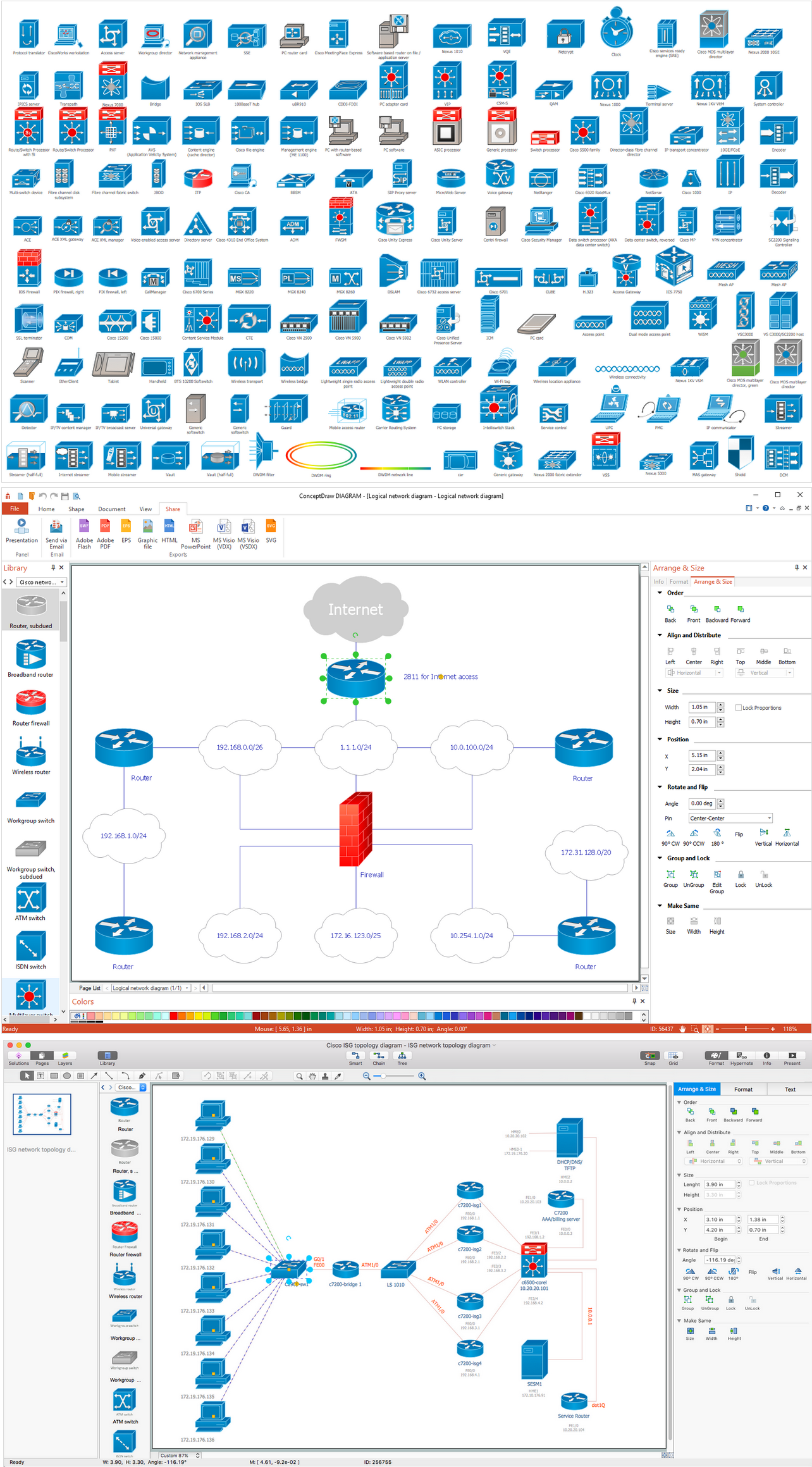 Network Diagramming Tools | Design Element — Cisco | Professional