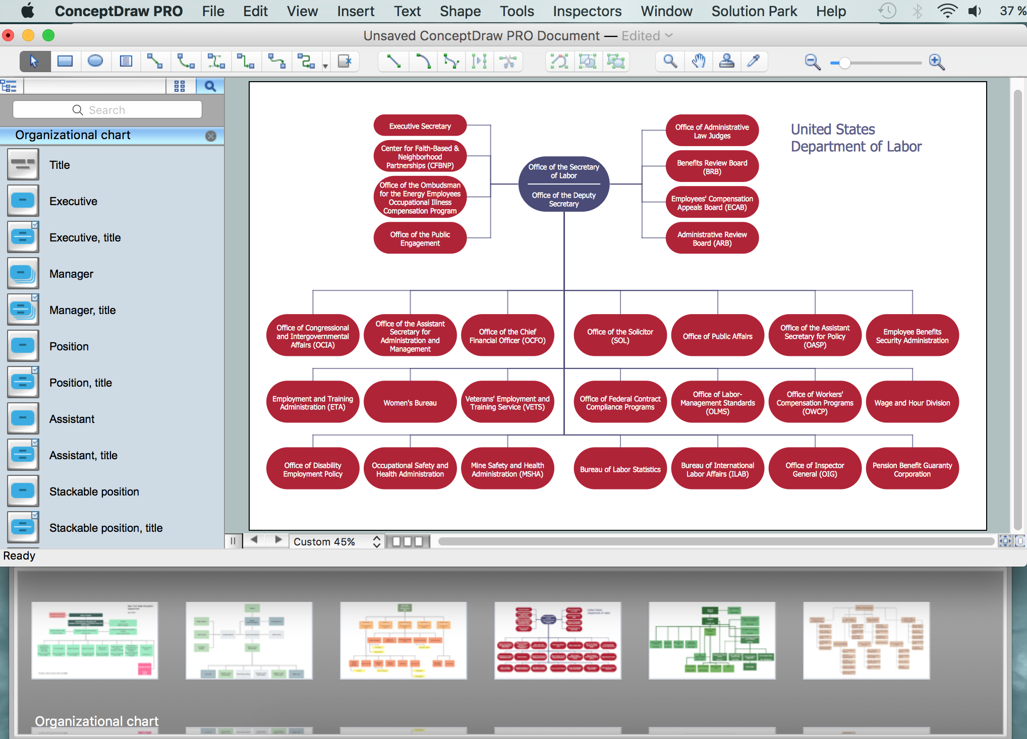 ConceptDraw DIAGRAM - Organizational chart software *