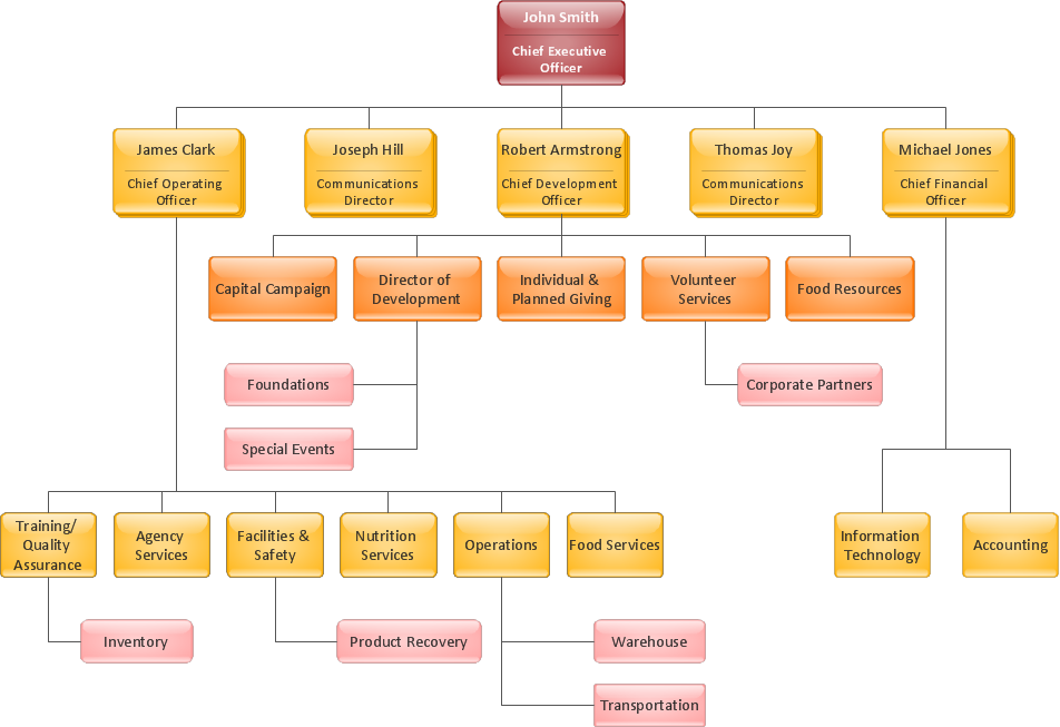 Organization Chart Foodbank Create Sophisticated Professional Diagrams Simply