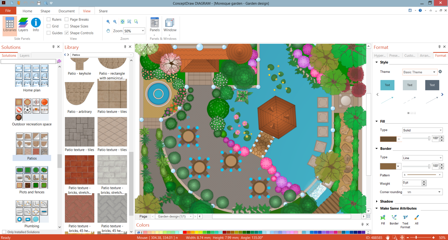 Patio Builder App - ConceptDraw DIAGRAM