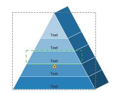 Pyramid diagram isometric object selection