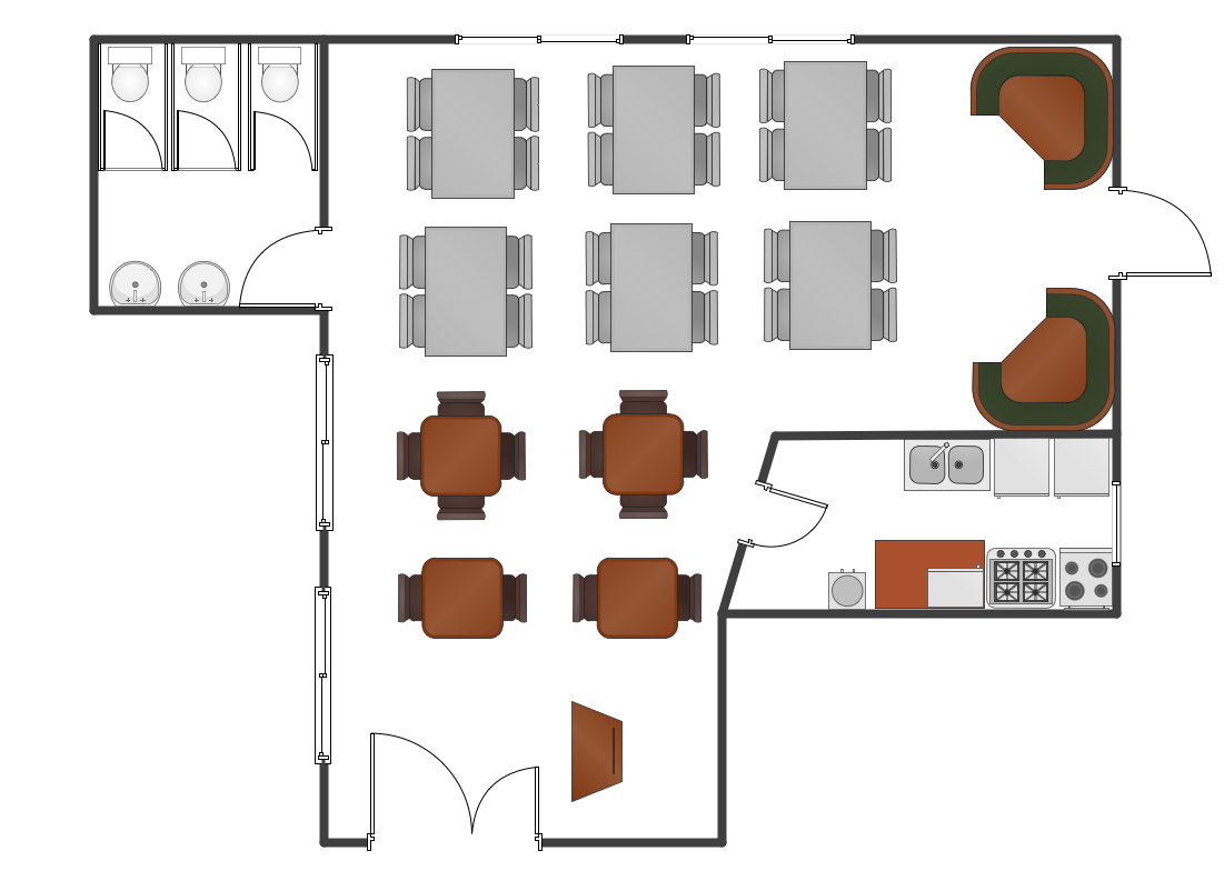 Restaurant Floor Plans Software | Design your restaurant and layouts in
